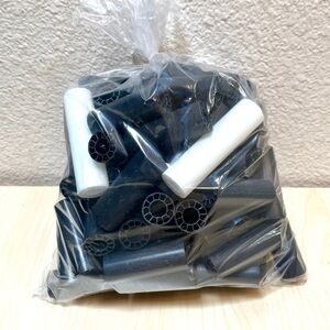 Sack of Tubes. Roll Cores. 3 lengths. Black & White. Handy for Crafts Workshops.